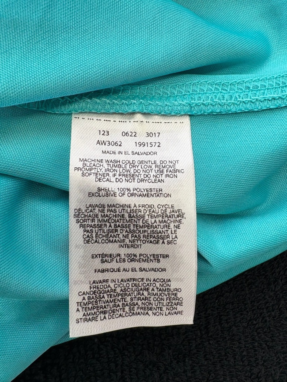 Columbia Teal Hooded Long-Sleeve Rash Guard with Navy Sleeves 2687 - Picture 7 of 11